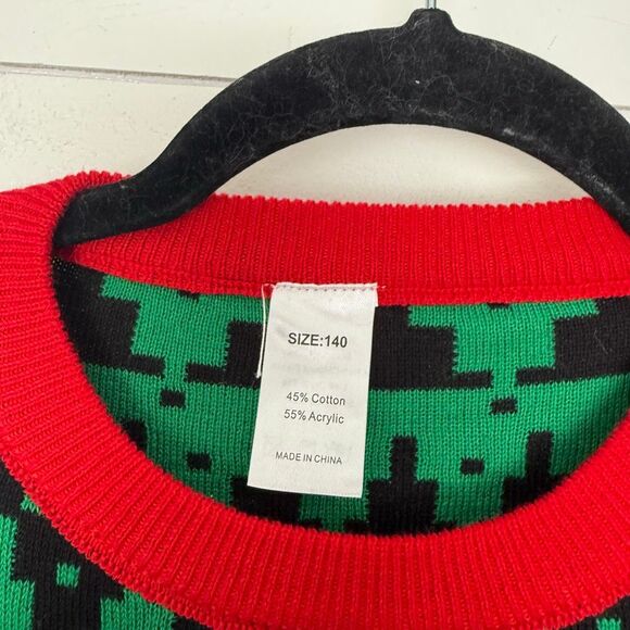 Kids Size 140 Holiday Lights Ugly Sweater Light Up - Picture 2 of 4